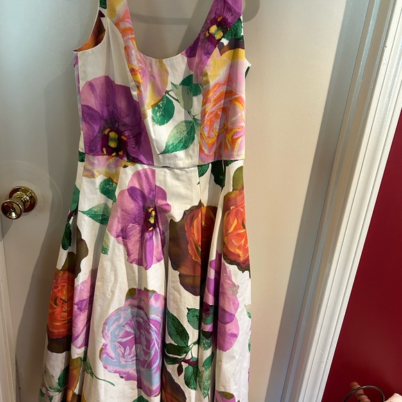 Calvin Klein multi colored midi dress. - Picture 1 of 3